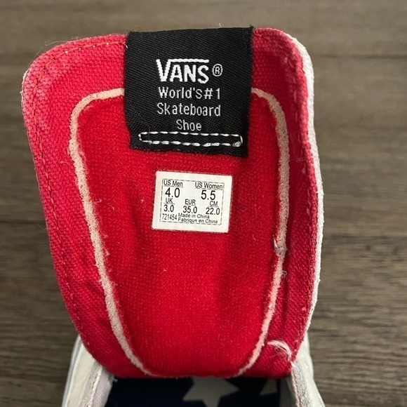 Vans Sk8-Hi Americana True WHITE RACING RED - Picture 2 of 7